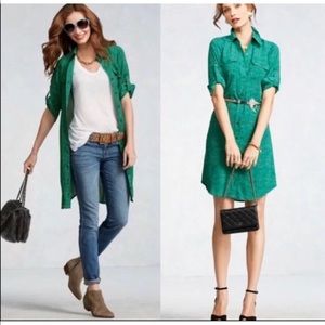 CAbi Emerald Shirt Dress